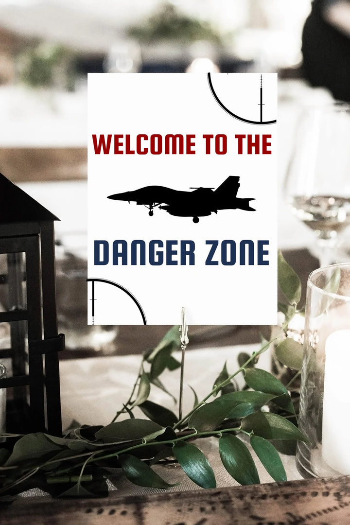 Airplane Theme Birthday Sign - Fighter Pilot Birthday Welcome Sign - Pilot Theme Table Sign - Airplane Fueling Station Sign - Customizable