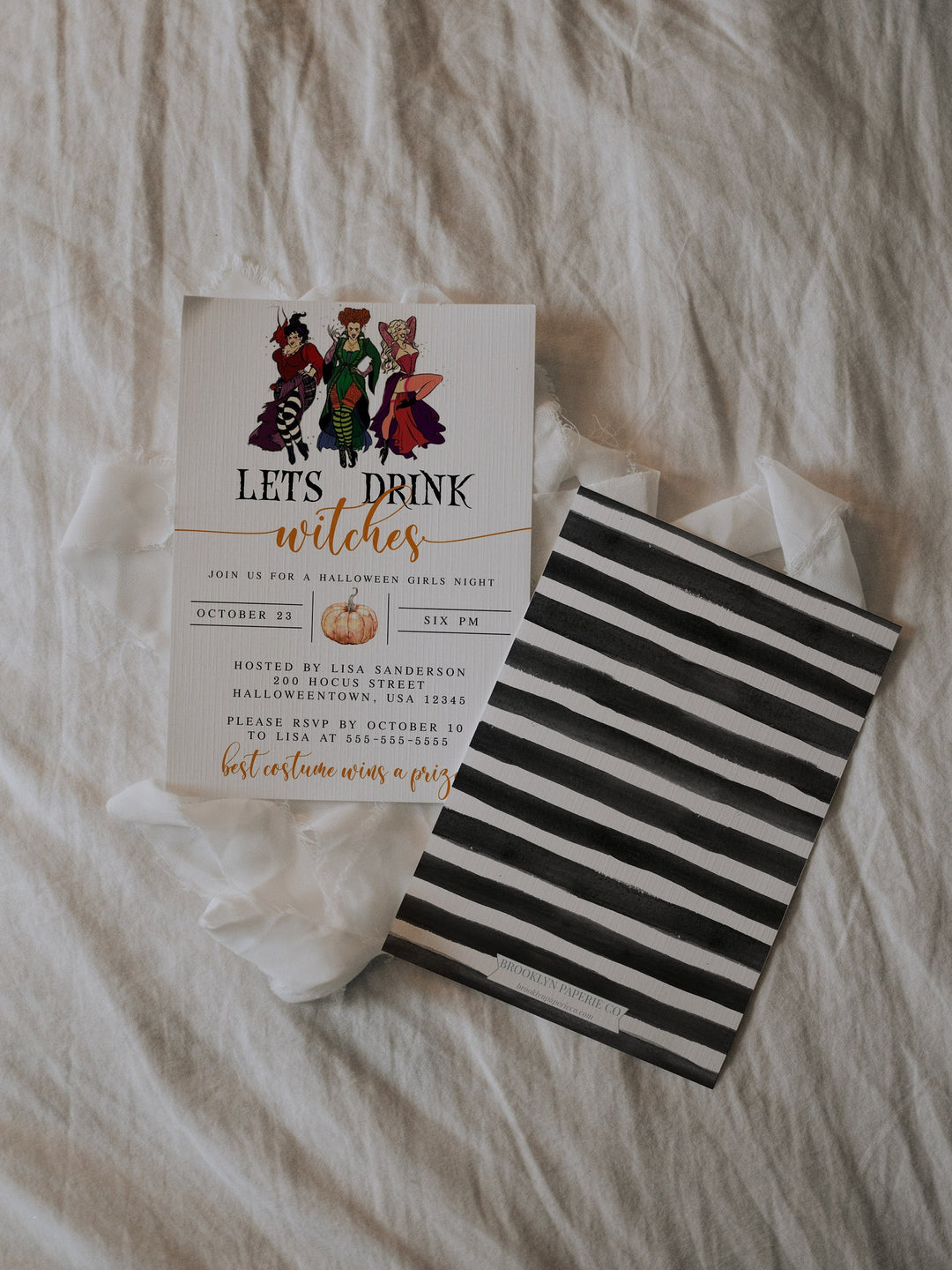 Girls Halloween Night Invitation - Witch Halloween Party Invitation - Halloween Invitation - Hocus Pocus Invitation - Sanderson Sisters Inv
