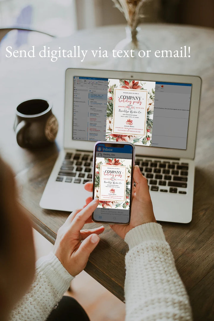 Company Christmas Party Invitation - Company Holiday Party - Corporate Christmas Party Invite - Work Christmas Party Invitation - Work Xmas Invite