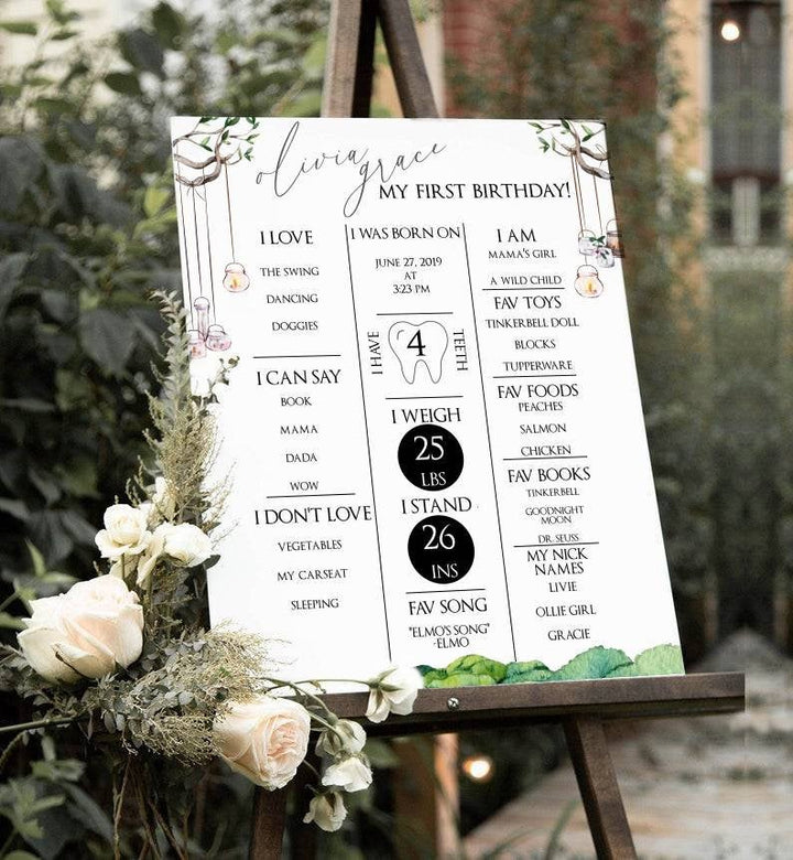 Woodland Secret Fairy Garden Forest Birthday Invitation - Boho Enchanted Forest Woodland Birthday Invitation - Printable Invitation - Fairy