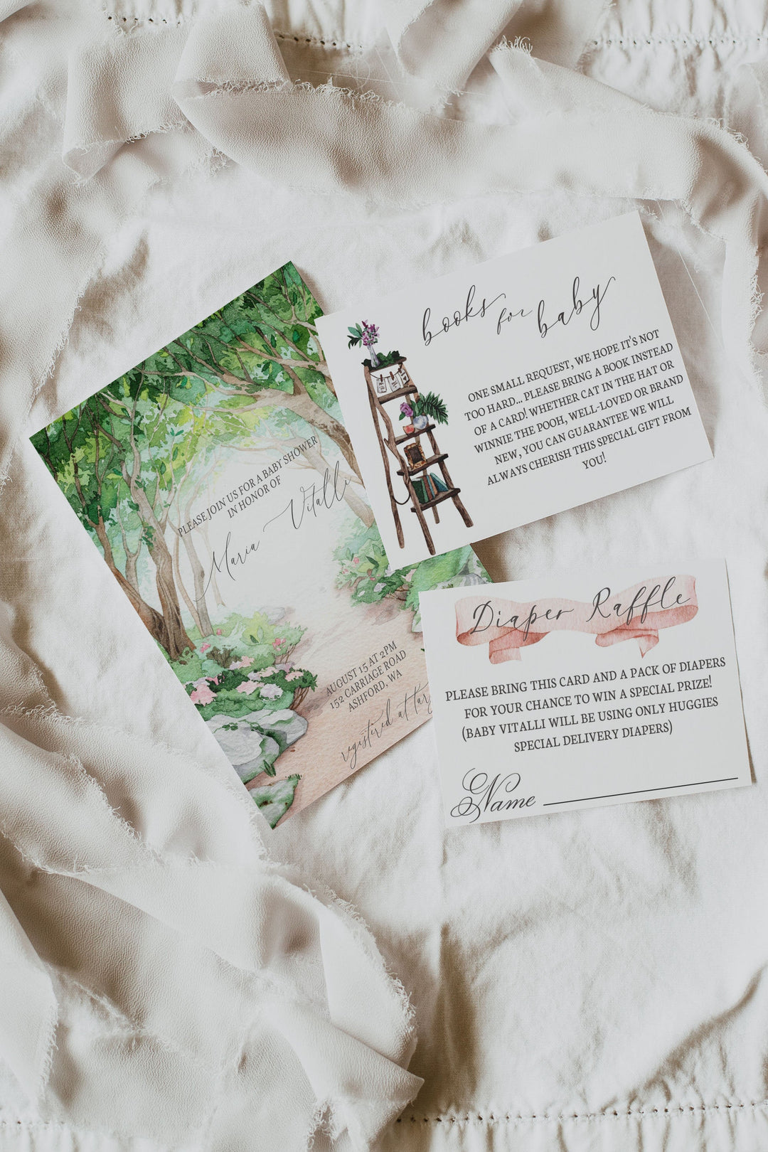 Garden Baby Shower Invitation Template - Enchanted Forest Baby Shower Invitation - Fairy Tale Baby Shower Invitation - Garden Shower - Fairy