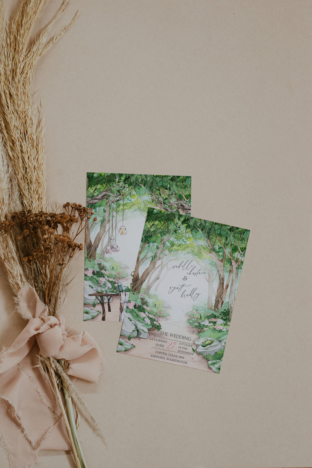Garden Wedding Invitation Template - Forest Wedding Invitation - Spring Wedding Invitation - Instant Download Wedding Invitation - Editable
