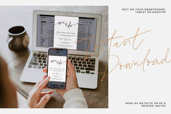 Courthouse Wedding Invitation - City Hall Wedding Invitation - Small Backyard Wedding Invitation - Wedding Reception Invitation - Printable
