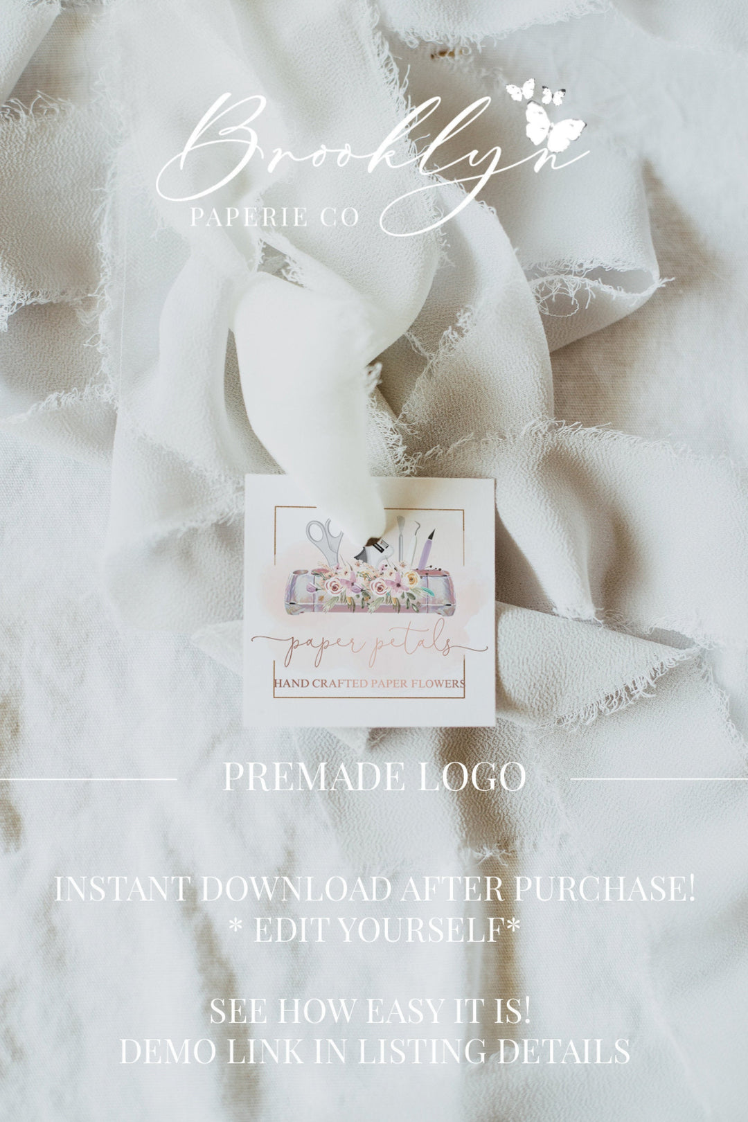 Paper Florist Logo - Paper Crafter Logo - Cricut Paper Flower Creator Logo - Cardstock Flower Maker Logo - Crafty Cricut Creator Logo - Logo