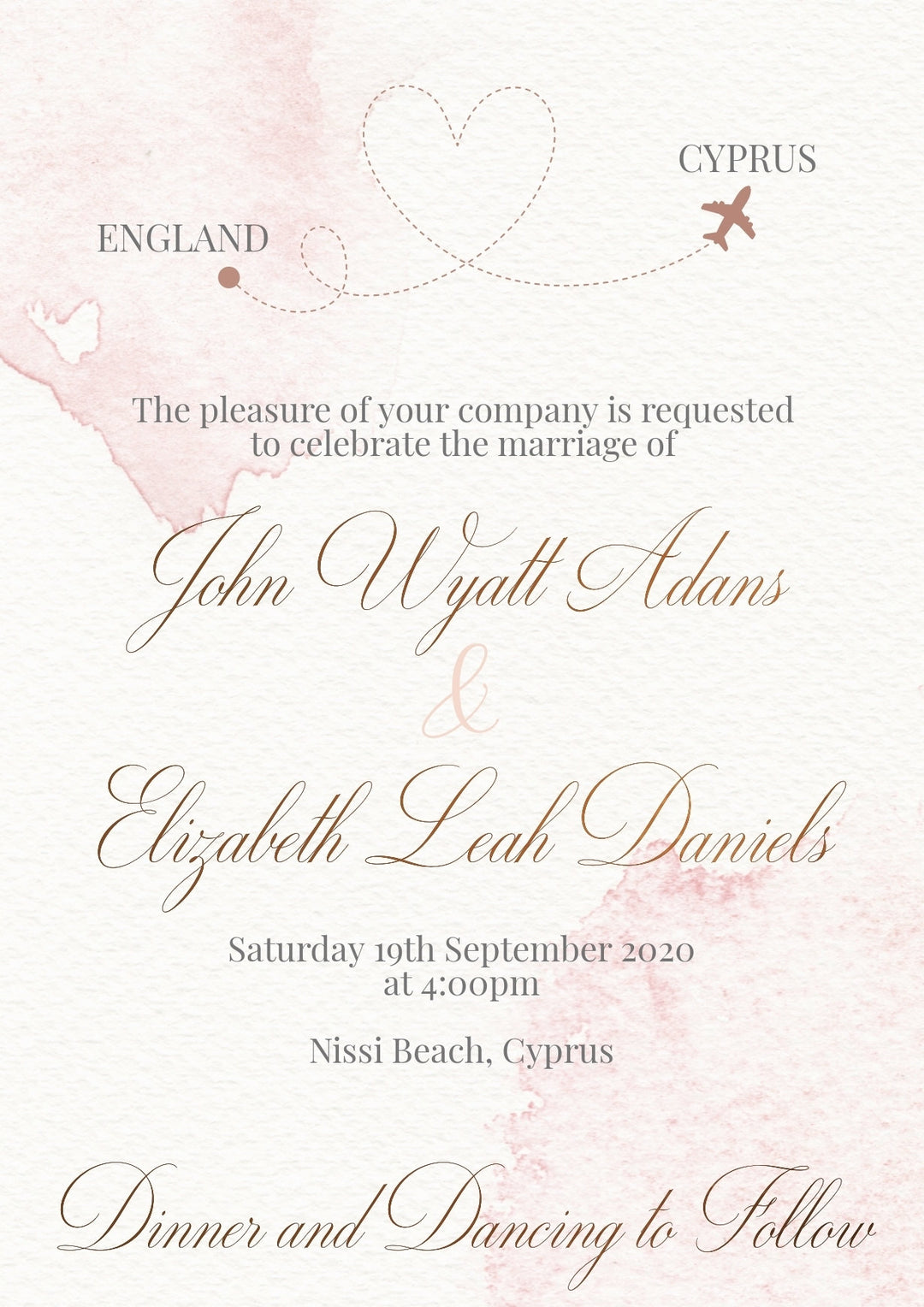 Destination Wedding Invitation - Blush Pink Destination Wedding Suite - Blush and Gold Destination Wedding Invitation - Wedding Abroad