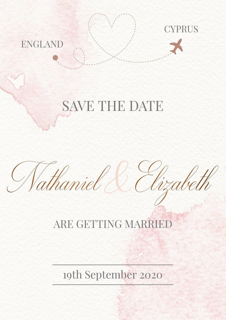 Destination Wedding Invitation - Blush Pink Destination Wedding Suite - Blush and Gold Destination Wedding Invitation - Wedding Abroad