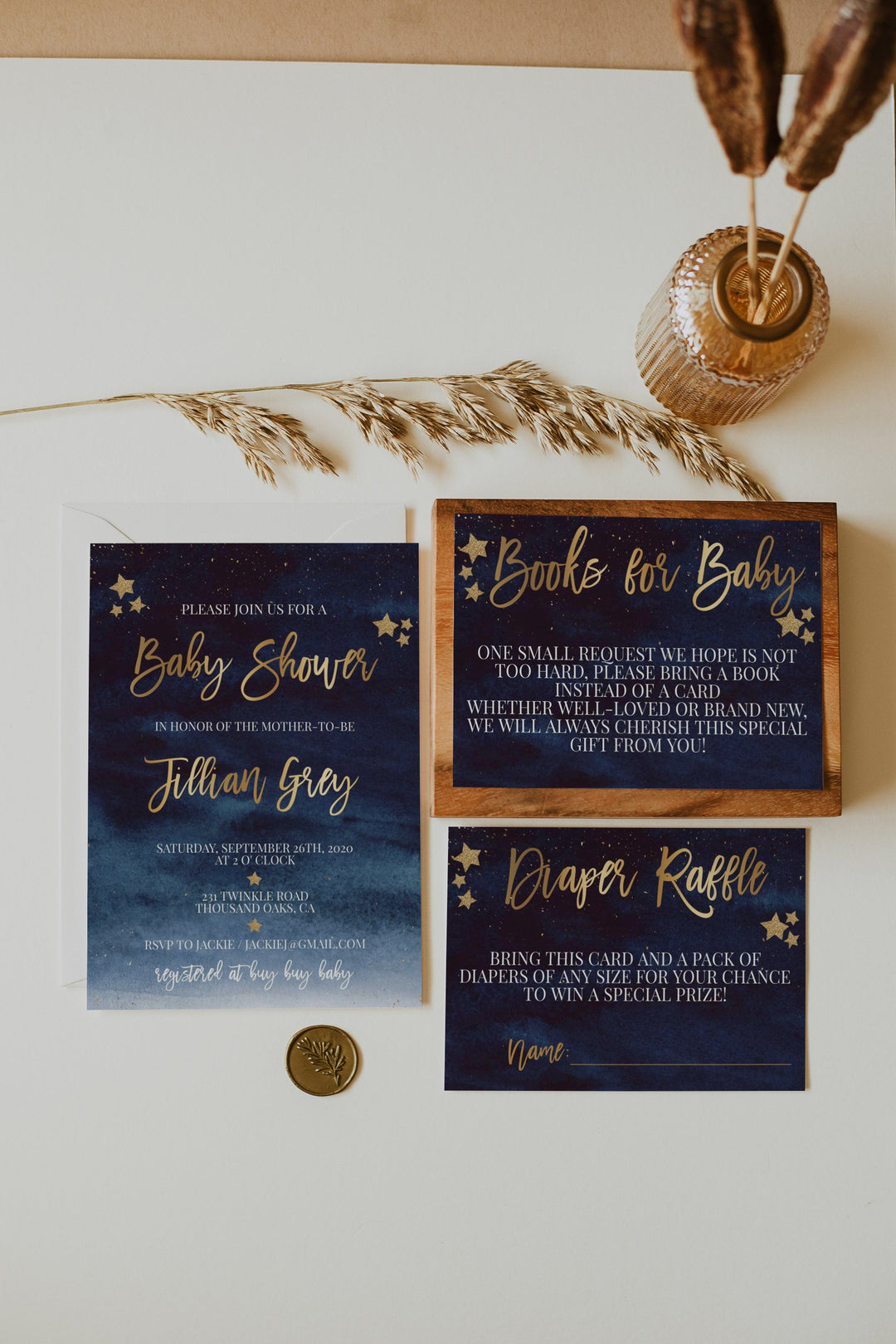 Twinkle Twinkle Little Star Baby Shower Invitation - Editable Baby Boy Baby Shower Invitation - Galaxy Baby Shower Invitation - Baby Boy