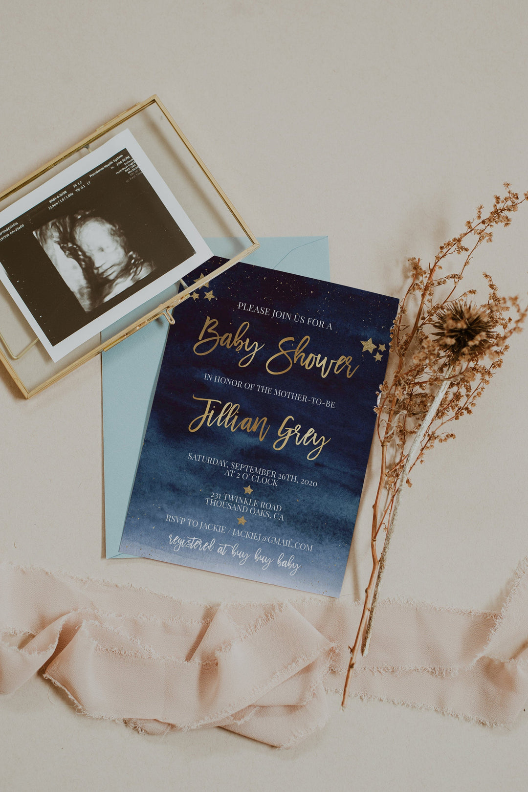 Twinkle Twinkle Little Star Baby Shower Invitation - Editable Baby Boy Baby Shower Invitation - Galaxy Baby Shower Invitation - Baby Boy