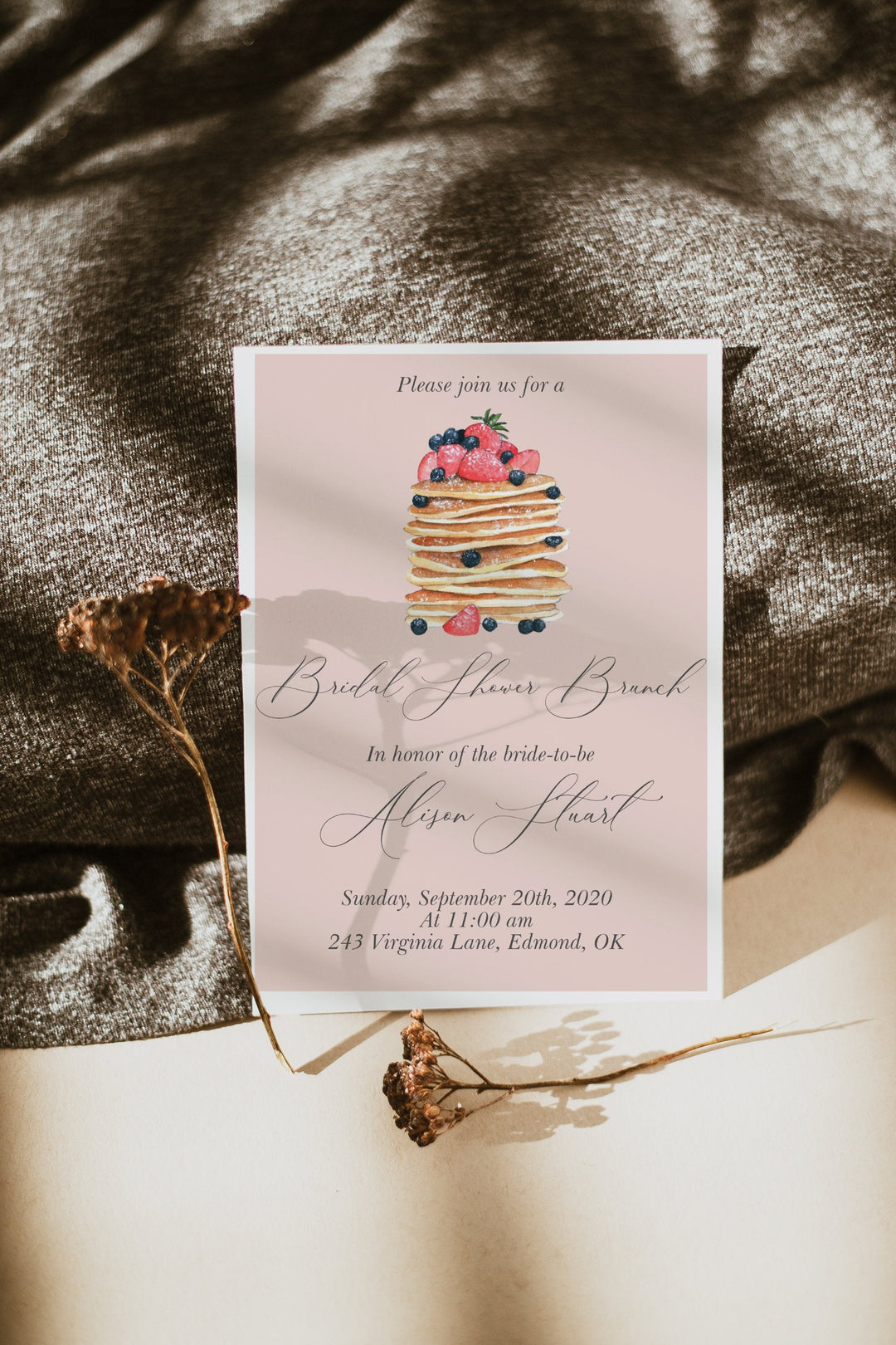 Bridal Shower Brunch Invitation - Girls Weekend Brunch Invitation - Bachelorette Brunch Invitation - Bridal Breakfast Party Invitation