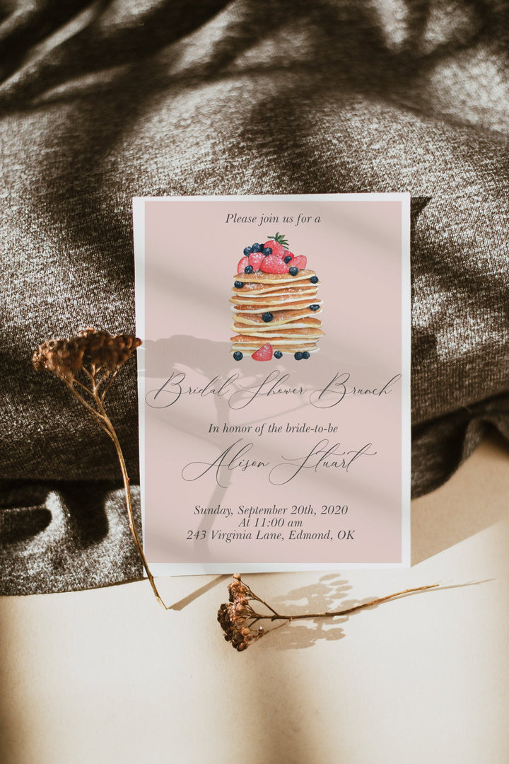 Bridal Shower Brunch Invitation - Girls Weekend Brunch Invitation - Bachelorette Brunch Invitation - Bridal Breakfast Party Invitation