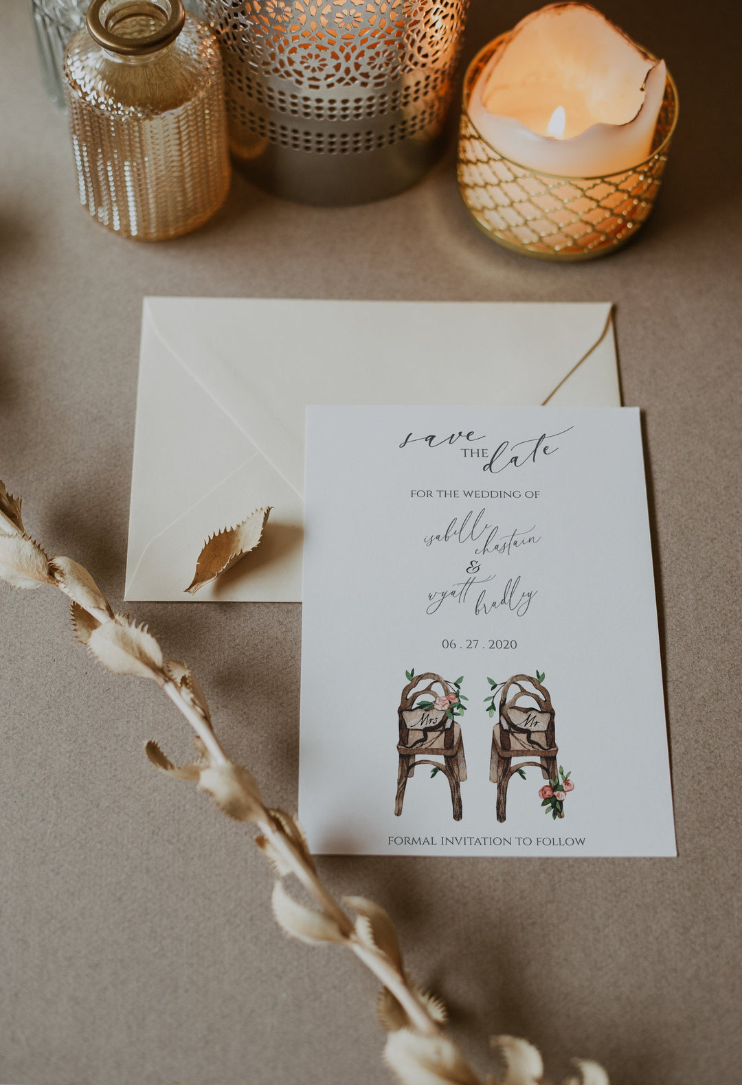 Fairy Tale Wedding Save the Date - Garden Wedding Save the Date - Enchanted Forest Wedding Save the Date - Wedding Save the Dates - Editable