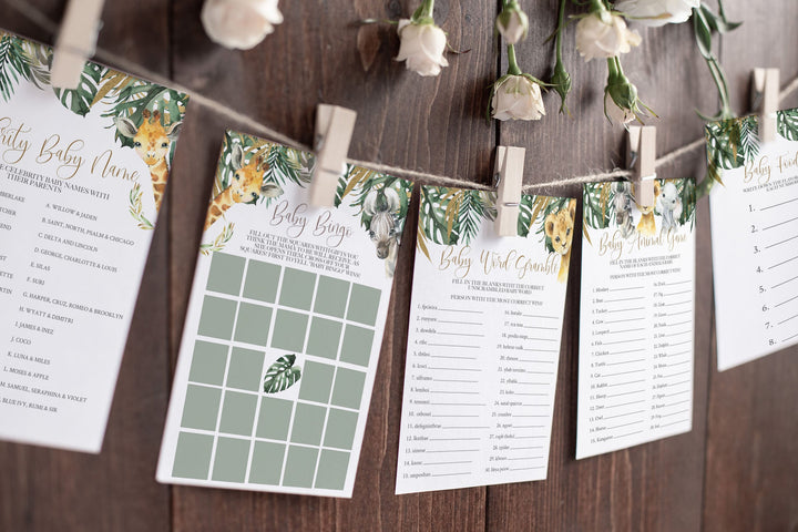 Safari Baby Shower Invitation - Elephant Baby Shower Invitation - Animal Baby Shower Invitation - Jungle Baby Shower Invitation - Printable