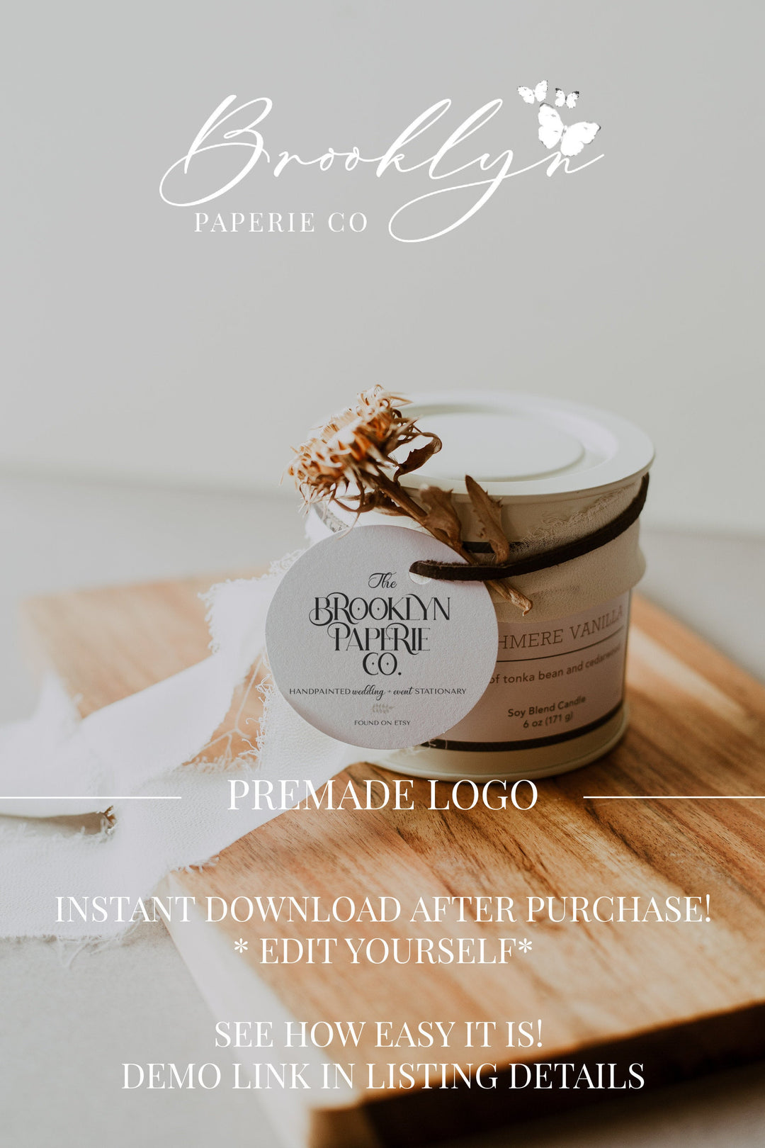 Premade Logo Design - Minimalist Premade Logo Design - Event Stylist Logo Design - Photographer Logo Design - Boutique Logo Design