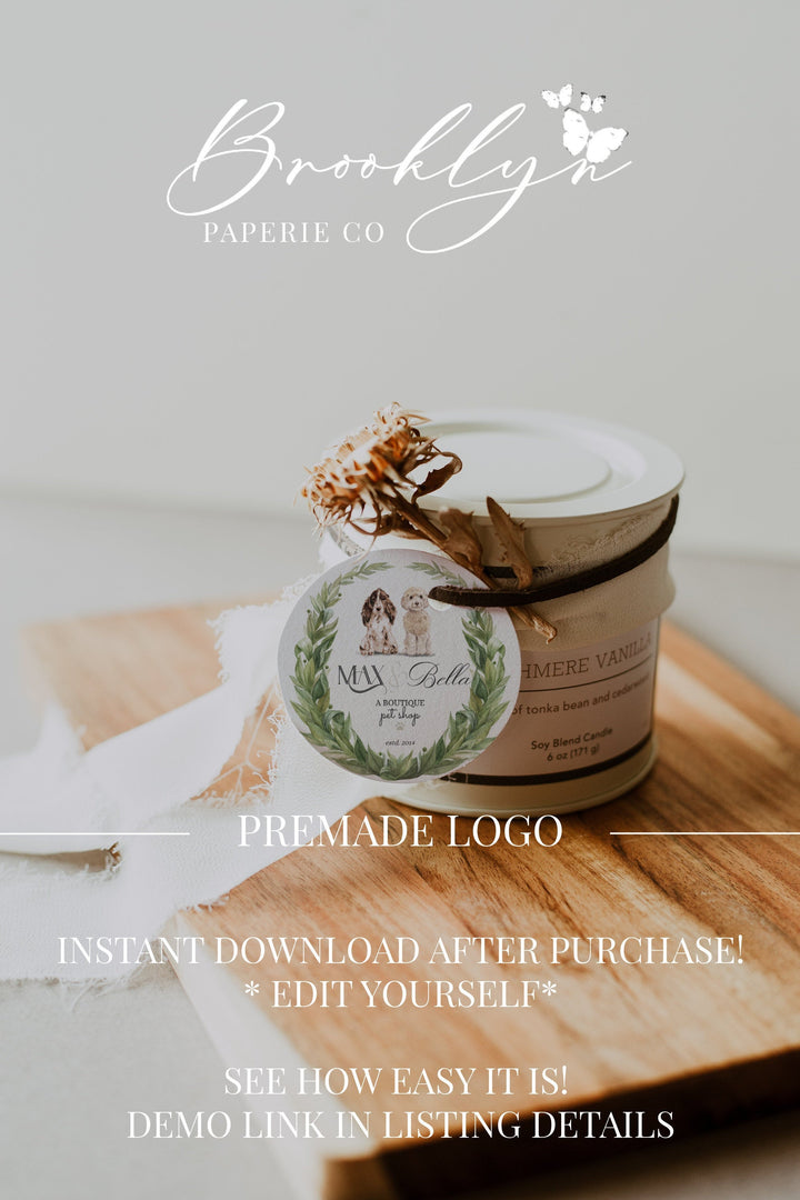 Pet Shop Logo - Pet Boutique Premade Logo - Dog Walker Premade Logo - Doggy Daycare Logo - Dog Sitter Logo - Dog Groomer Logo - Premade Logo