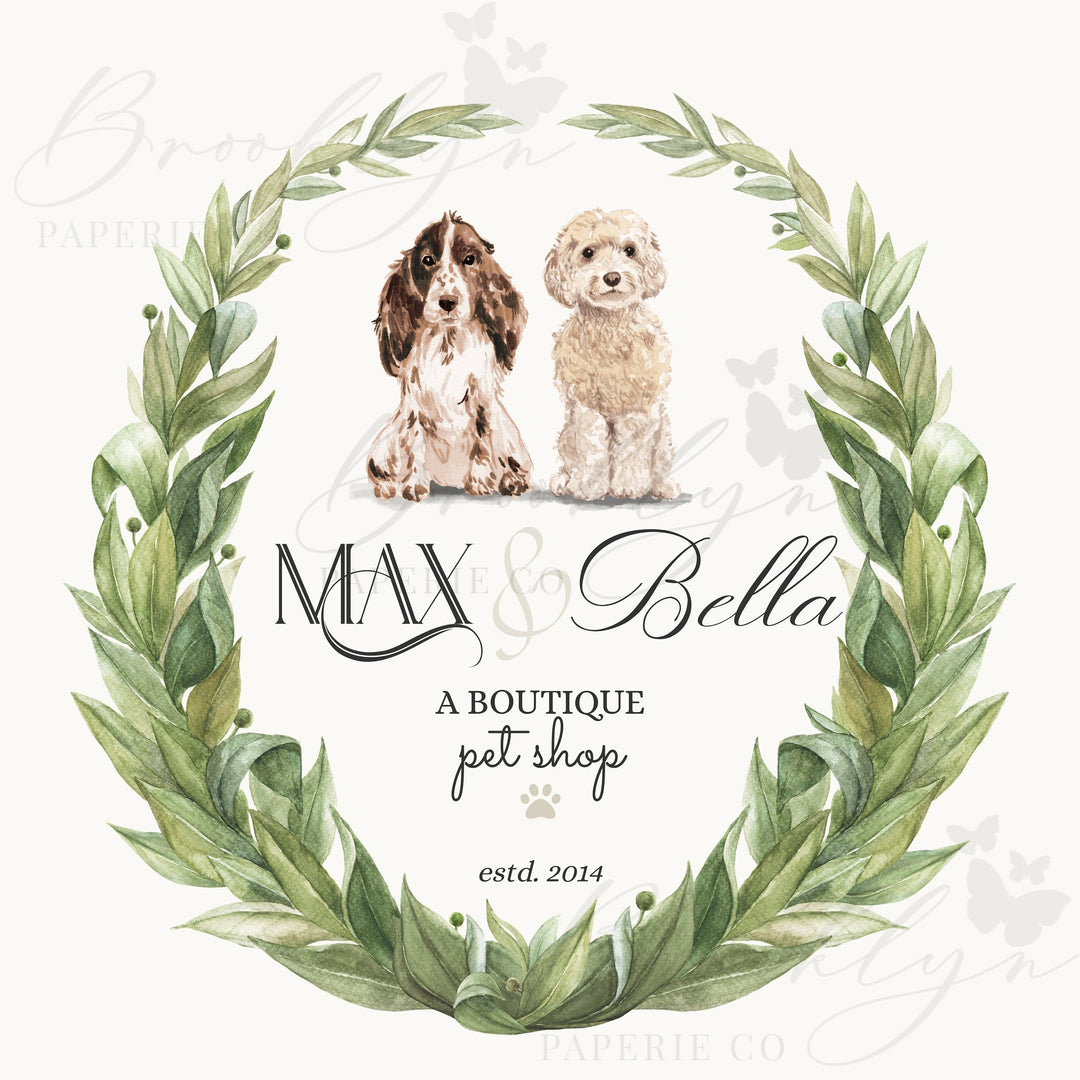 Pet Shop Logo - Pet Boutique Premade Logo - Dog Walker Premade Logo - Doggy Daycare Logo - Dog Sitter Logo - Dog Groomer Logo - Premade Logo