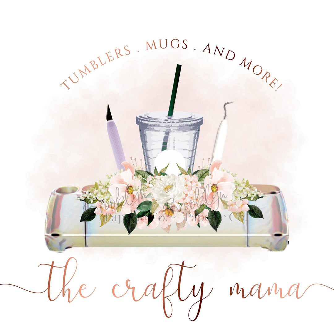 Tumbler Designer Logo - Cricut Crafter Logo - Vinyl Crafter Logo - DIY Crafter Logo - Tumbler Designer Branding - Instant Download Logo
