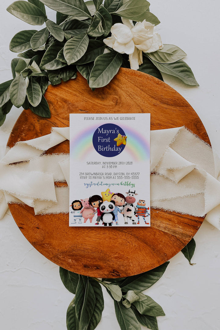 Little Baby Bum Birthday Invitation - Little Baby Bum Editable Invitation - Cocomelon Birthday Invitation - Toddler Youtube Cartoon Invite