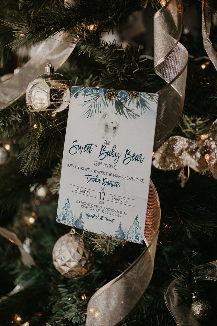 5x7 Holiday Invitation Mockup - Boho 5x7 Christmas Invitation Mockup - Holiday Stationary Mockup - Christmas Invitation Smart Object Mockup