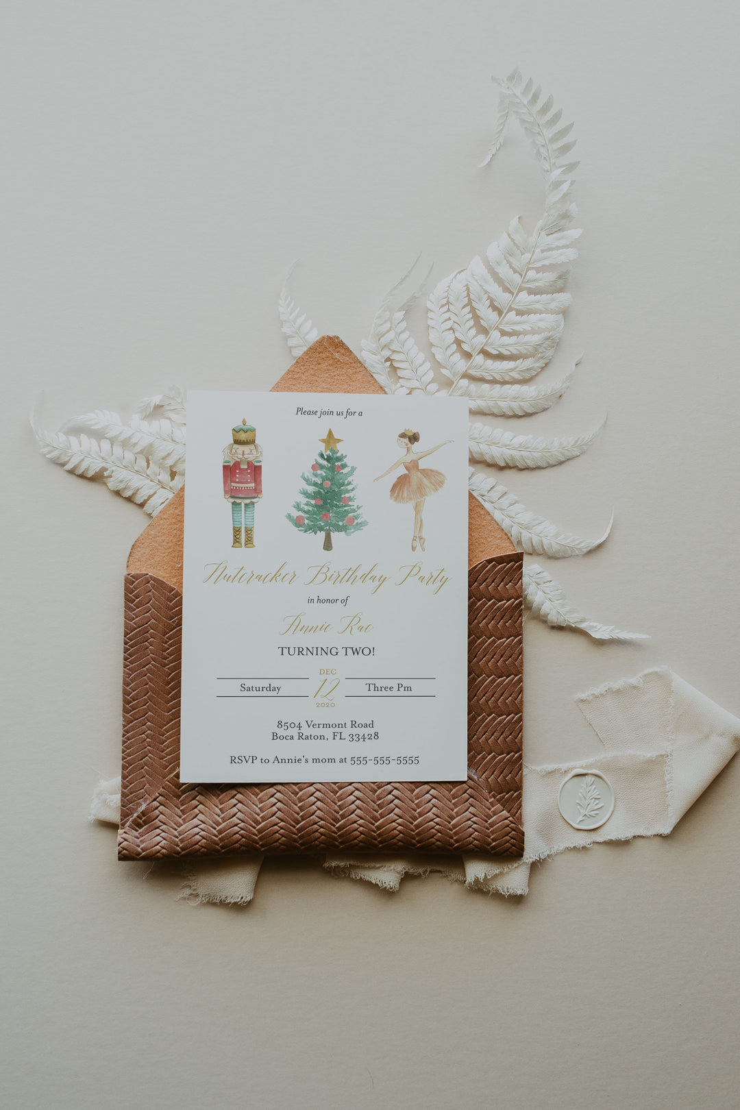 Nutcracker Birthday Party Invitation - Girls Christmas Birthday Party Invitation - The Nutcracker Birthday Invitation - Christmas Birthday