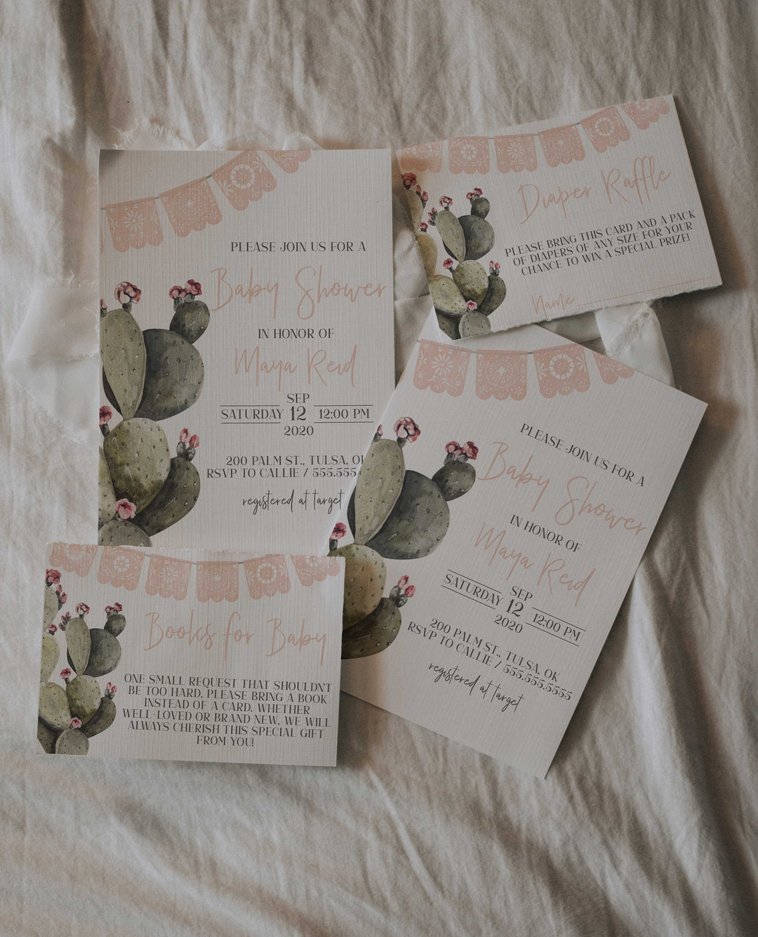 Clean Boho Invitation Mockup - Simple Boho Suite Mockup - 5x7 and 5x3.5 Invitation Mockup - Minimalist Invitation Mockup - Moody Mockup Boho