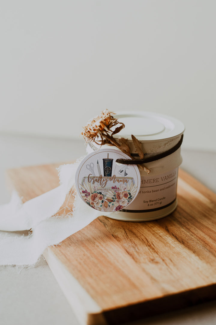 Boho Tumbler Crafter Logo - Boho Pampas Grass Crafty Logo Design - Tumbler Designer Crafter Logo - Boho Modern Tumbler Creator Logo - Cricut