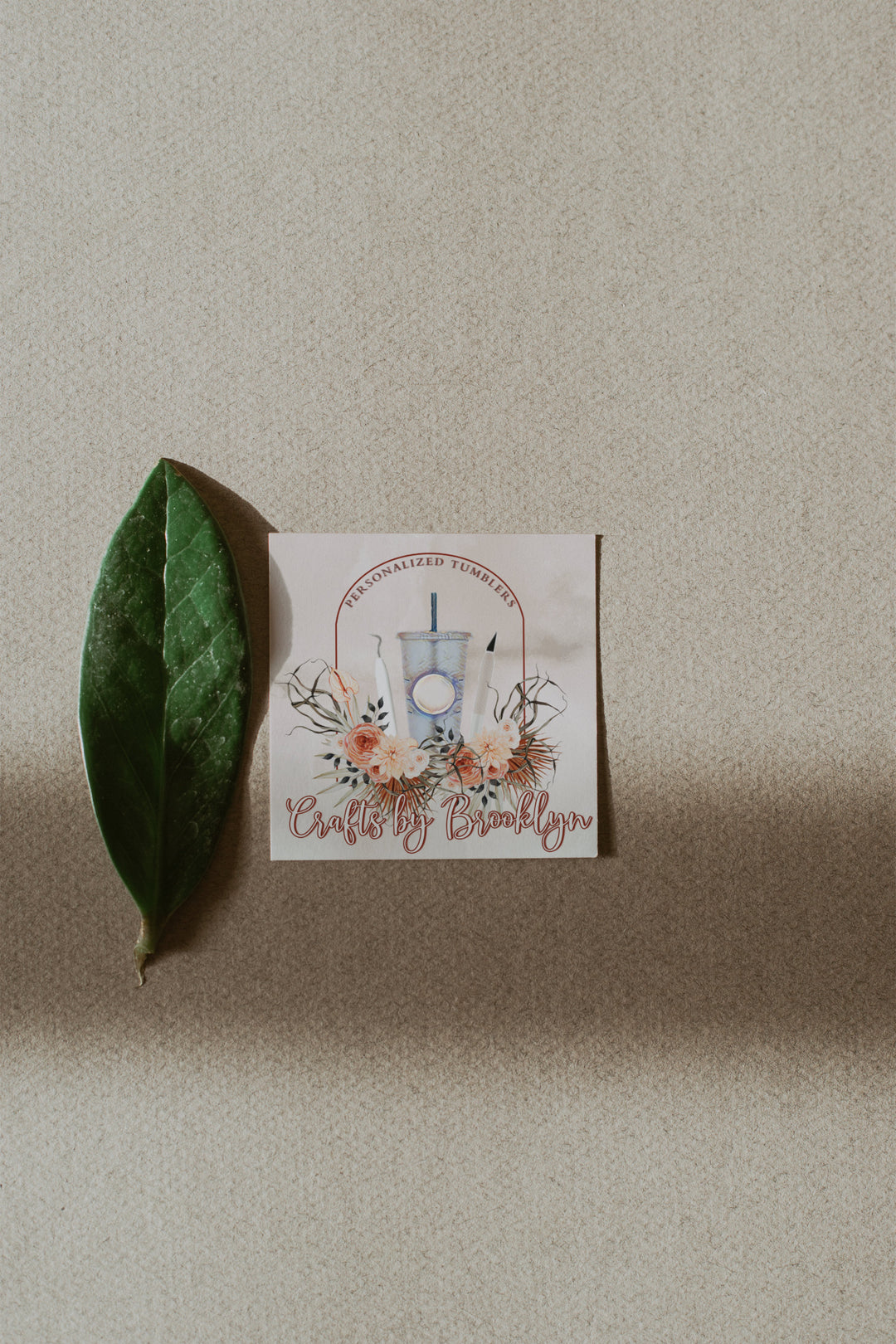 Boho Tumbler Cricut Crafter Logo - Neutral Boho Tumbler Business Logo - Personalized Tumbler Designer Logo - Desert Boho Tumbler Craft Logo