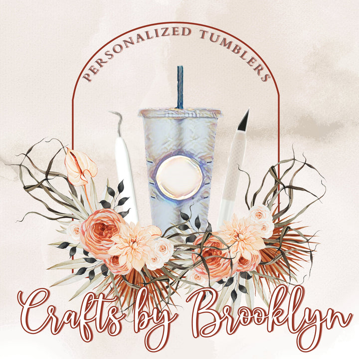 Boho Tumbler Cricut Crafter Logo - Neutral Boho Tumbler Business Logo - Personalized Tumbler Designer Logo - Desert Boho Tumbler Craft Logo