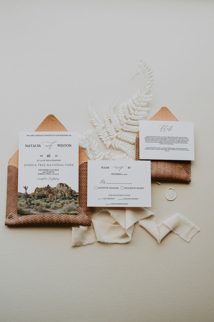 Joshua Tree Wedding Invitation - Joshua Tree Destination Wedding Invitation - Desert Wedding Invitation Suite - California Desert Wedding
