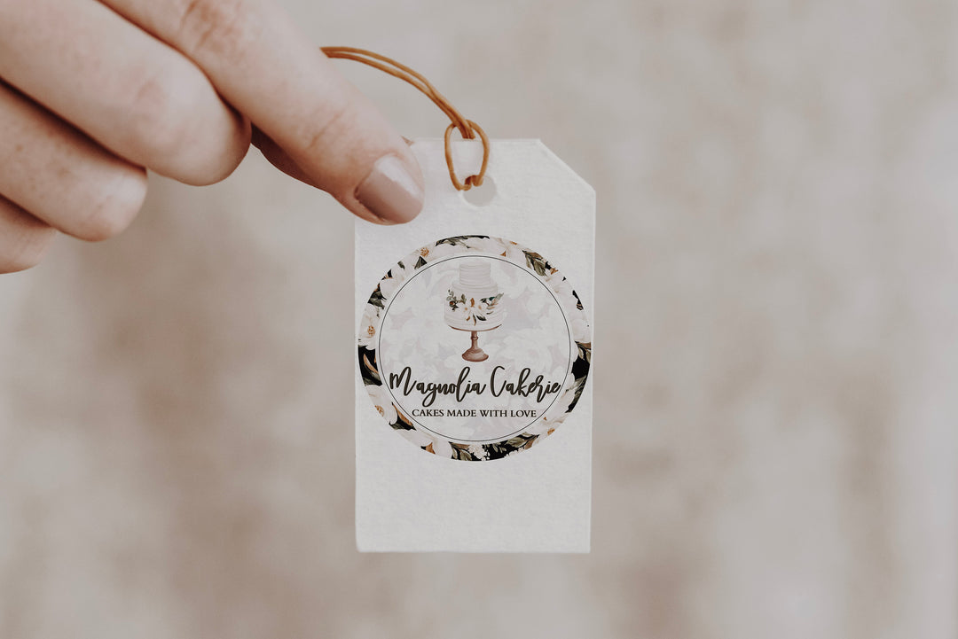 Magnolia Flower Bakery Logo - Cake Baker Business Logo - Farmhouse Cake Bakery Logo - Modern Farmhouse Bakery Logo Design - Bakery Logo