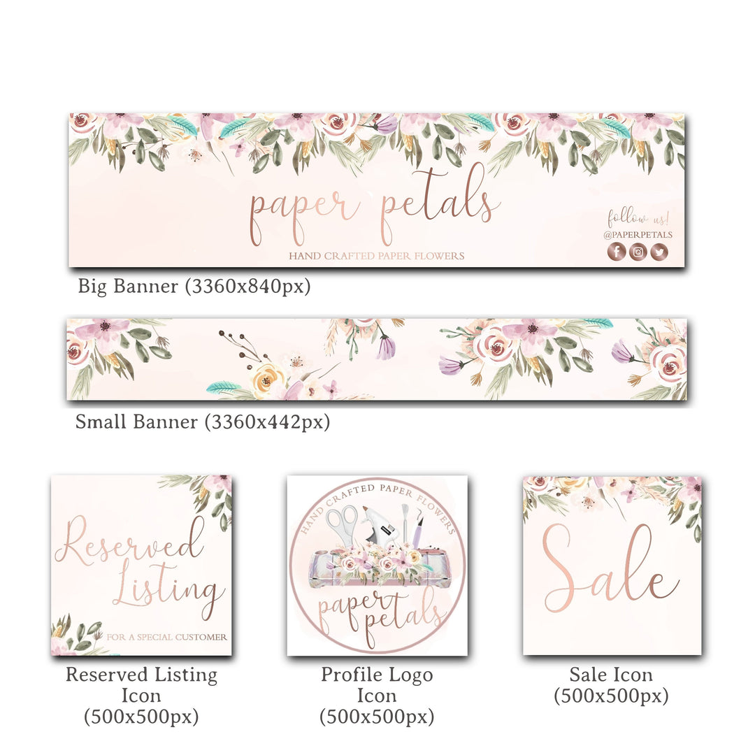 Cricut Crafter Etsy Shop Banner - Craft Business Etsy Shop Kit - Craft Business Logo and Banner - Etsy Shop Kit Bundle - Crafty Etsy Shop