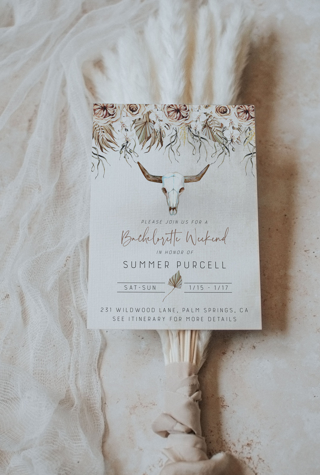 5x7 Invitation Mockup - Clean Simple Card Mockup - Simple Boho Invitation Mockup - Modern Boho Mockup - Realistic Card Mockup - Styled Mocku