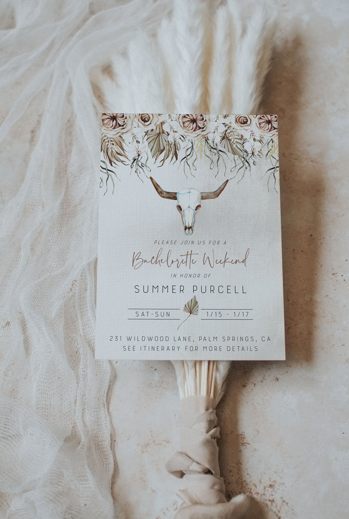 5x7 Invitation Mockup - Clean Simple Card Mockup - Simple Boho Invitation Mockup - Modern Boho Mockup - Realistic Card Mockup - Styled Mocku