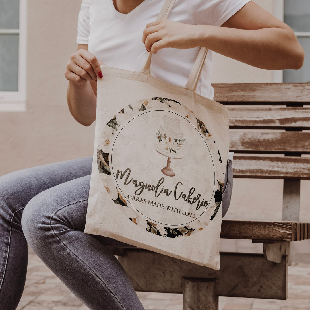 Magnolia Flower Bakery Logo - Cake Baker Business Logo - Farmhouse Cake Bakery Logo - Modern Farmhouse Bakery Logo Design - Bakery Logo