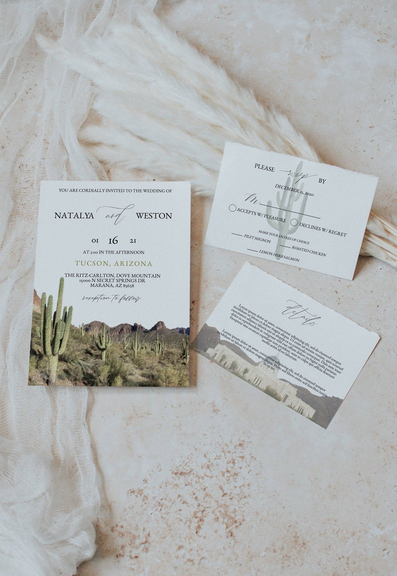 Clean Invitation Suite Mockup - Boho Invitation Suite Mockup - Simple Invitation Mockup - Wedding Invitation Suite Mockup - Baby Shower Mock