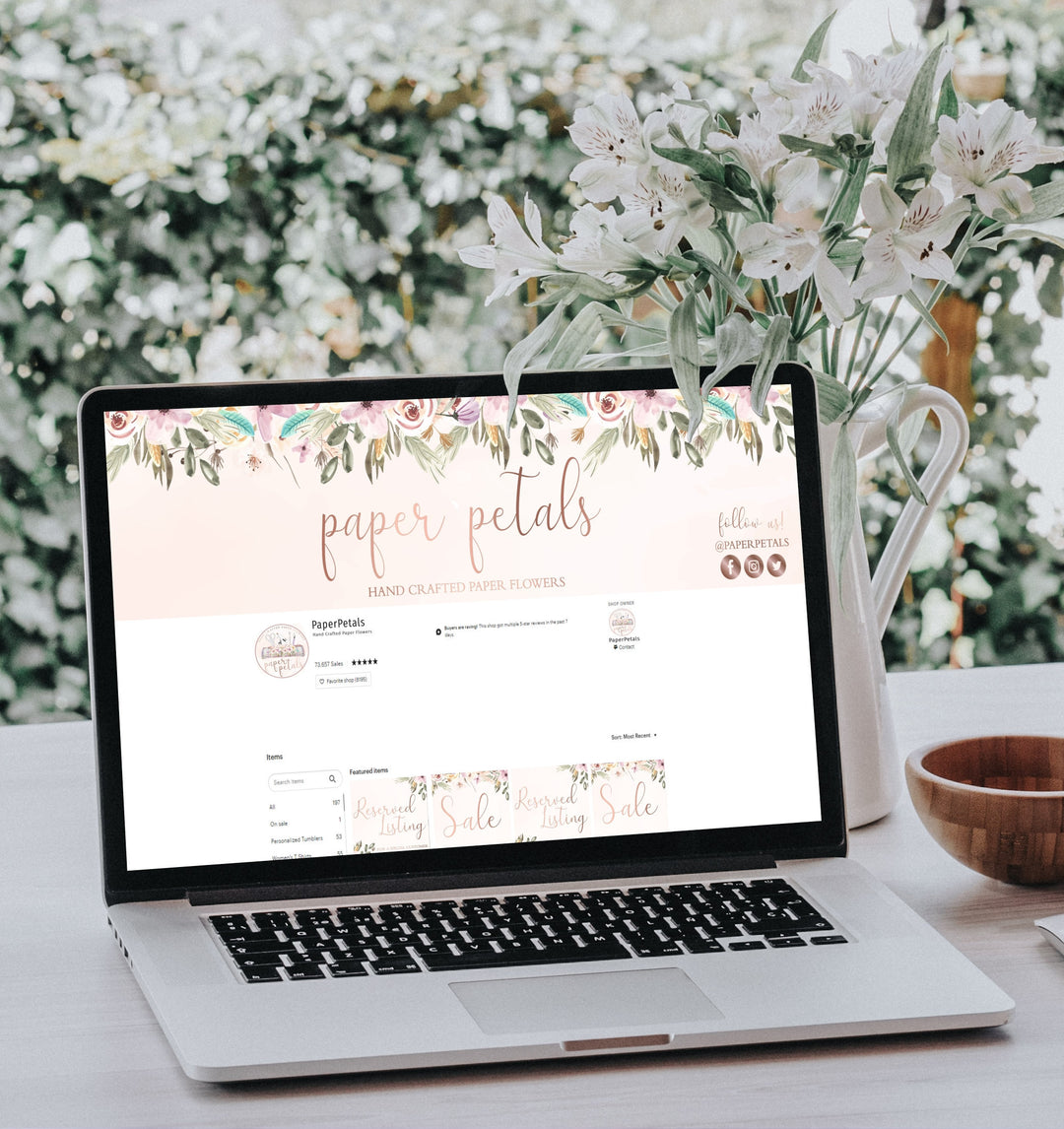 Cricut Crafter Etsy Shop Banner - Craft Business Etsy Shop Kit - Craft Business Logo and Banner - Etsy Shop Kit Bundle - Crafty Etsy Shop