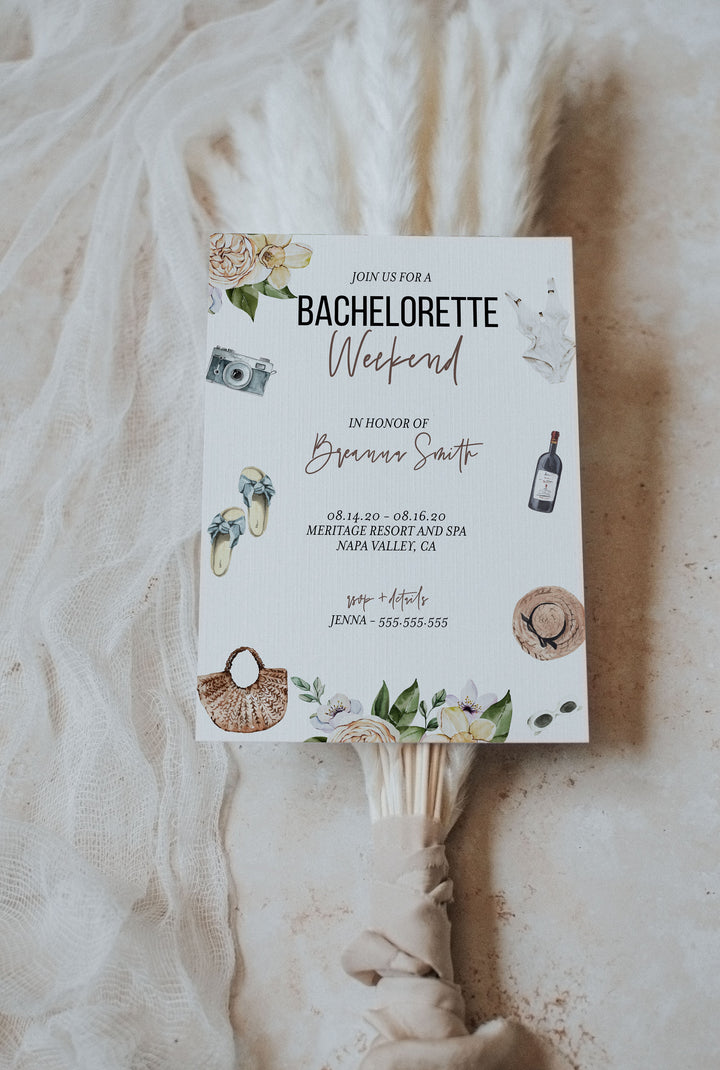 5x7 Invitation Mockup - Clean Simple Card Mockup - Simple Boho Invitation Mockup - Modern Boho Mockup - Realistic Card Mockup - Styled Mocku