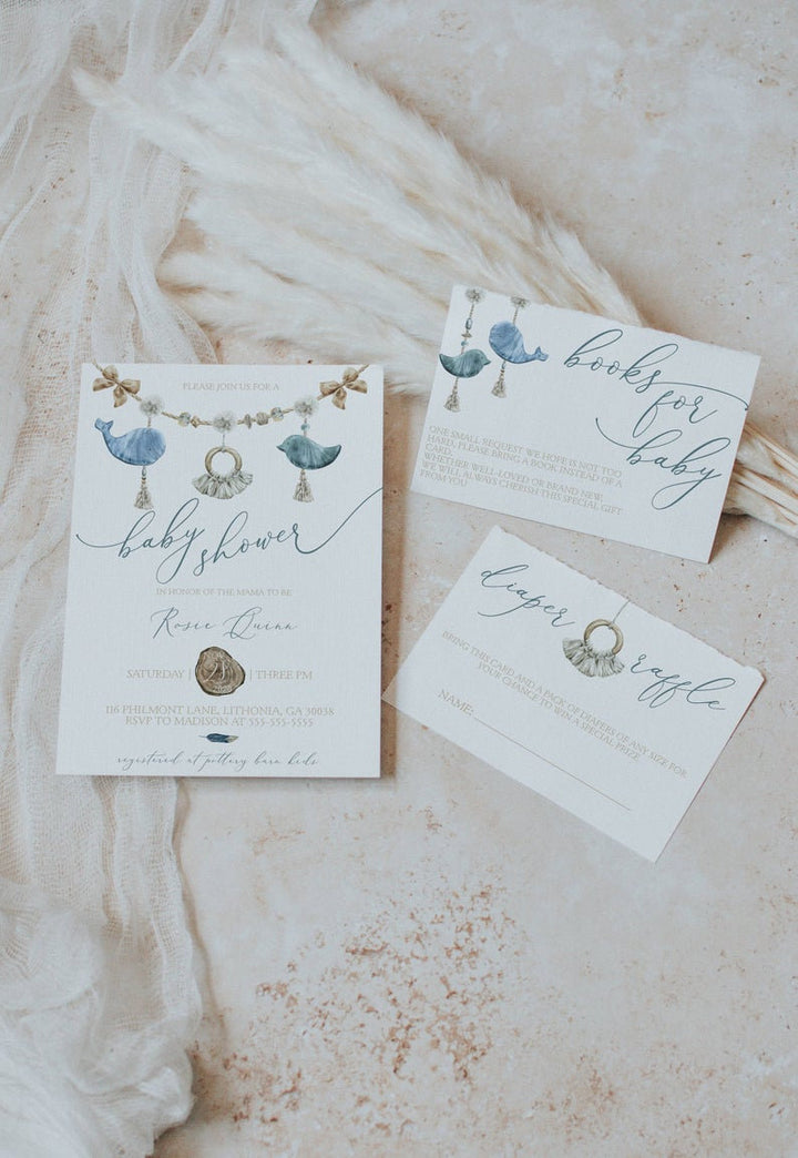 Clean Invitation Suite Mockup - Boho Invitation Suite Mockup - Simple Invitation Mockup - Wedding Invitation Suite Mockup - Baby Shower Mock