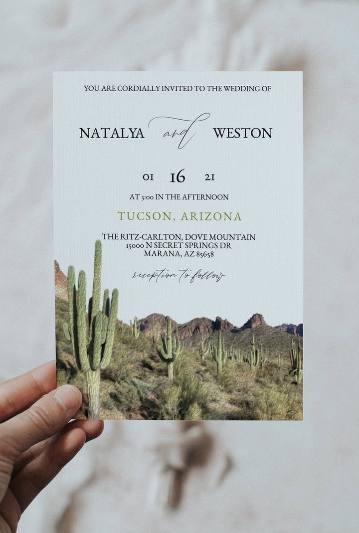 Hand Held Invitation Mockup - 5x7 Invitation Mockup - Boho Invitation Mockup - Minimalist Invitation Mockup - Modern Wedding Invite Mockup