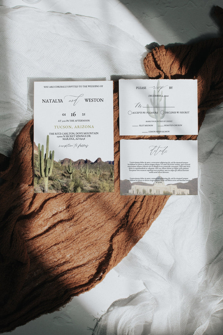 Boho Suite Mockup - Boho Invitation Suite Mockup - Wedding Invitation Suite Mockup - Baby Shower Suite Mockup - Smart Object Mockup - PSD