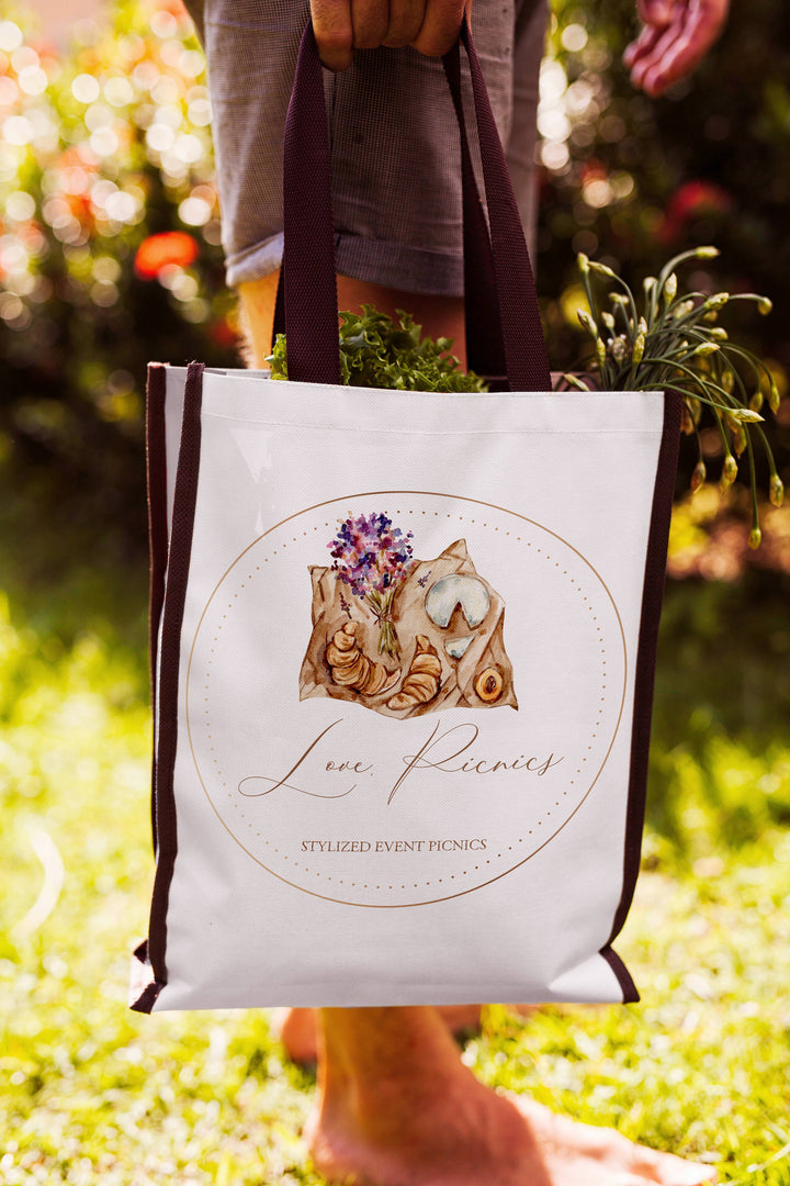 Simple Picnic Business Logo - Spring Inspired Logo - Party Planner Logo - Event Picnic Planner Logo - Styled Boho Picnic Logo - Catering