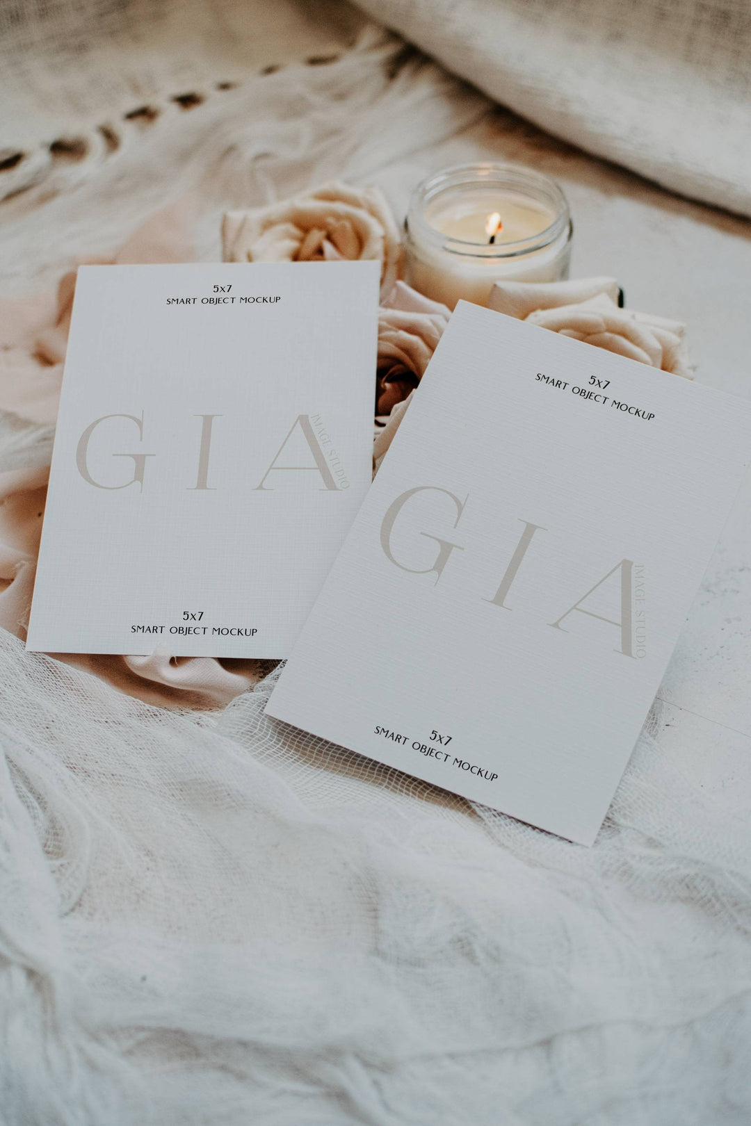 Double 5x7 Mockup - Double Sided Invitation Mockup - Double Invitation Mockup - Wedding Invitation Mockup - Back Side Invitation Mockup - A4