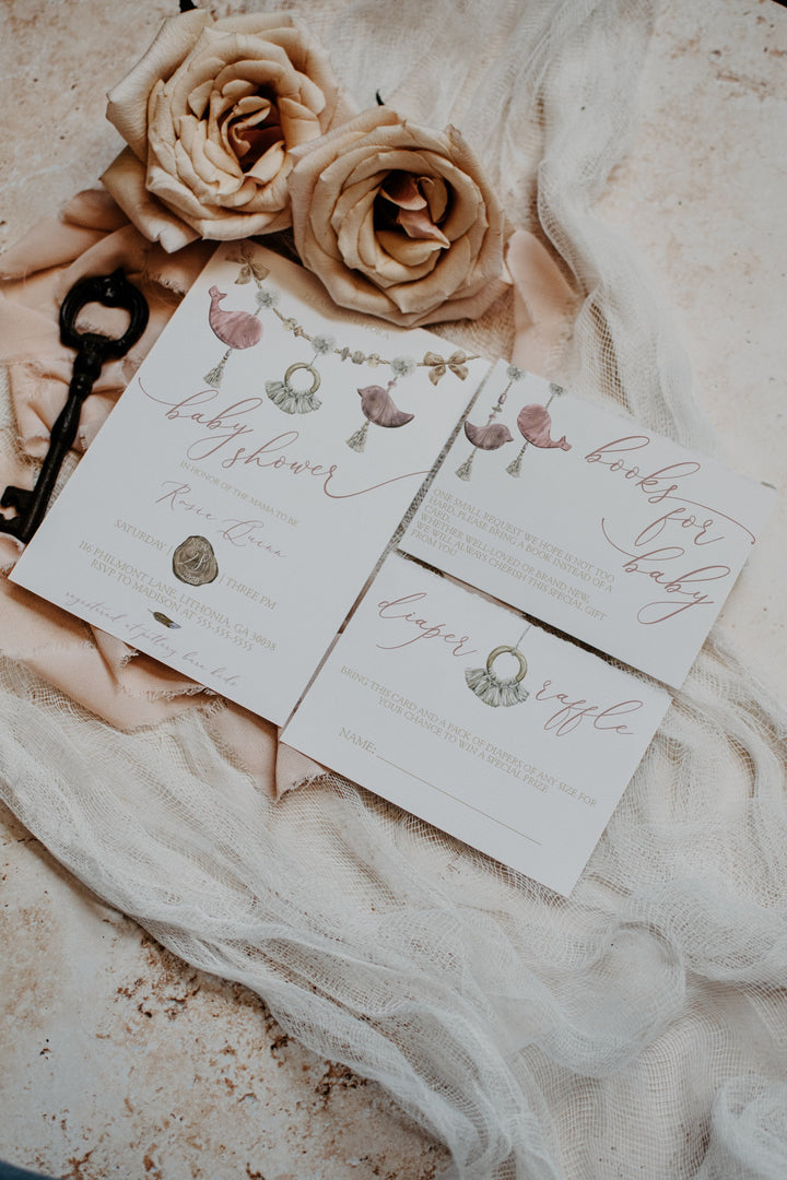 Invitation Suite Mockup - 5x7 Invitation Mockup - Wedding Invitation Suite Mockup - Boho Suite Mockup - Baby Shower Mockup - PSD Mockup - A4