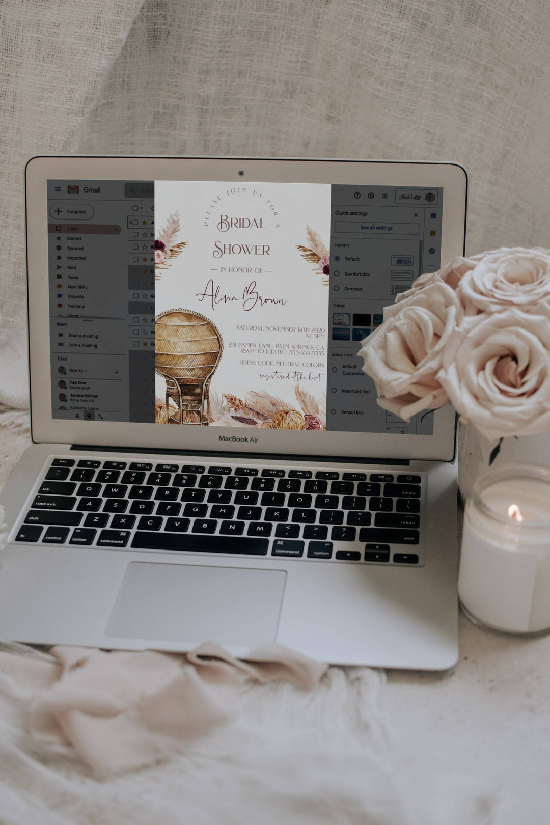 Laptop Screen Mockup - Computer Screen Mockup - Boho Laptop Mockup - Monitor Mockup - Social Media Mockup - Digital Marketing Mockup - A4