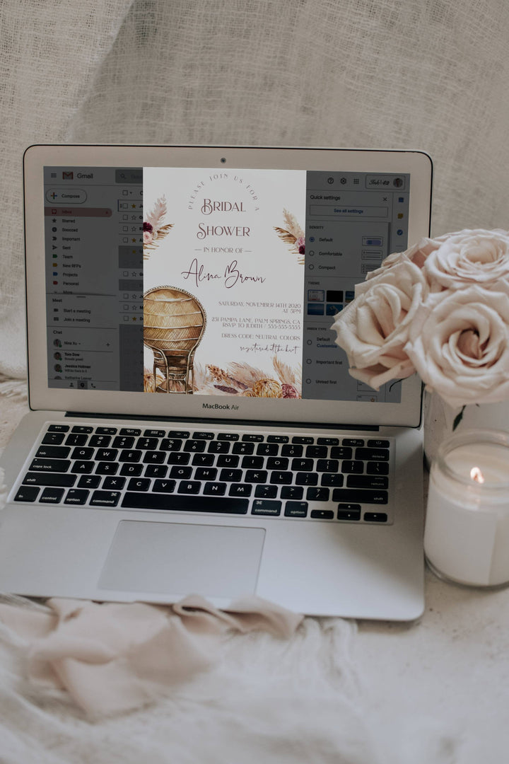 Laptop Screen Mockup - Computer Screen Mockup - Boho Laptop Mockup - Monitor Mockup - Social Media Mockup - Digital Marketing Mockup - A4