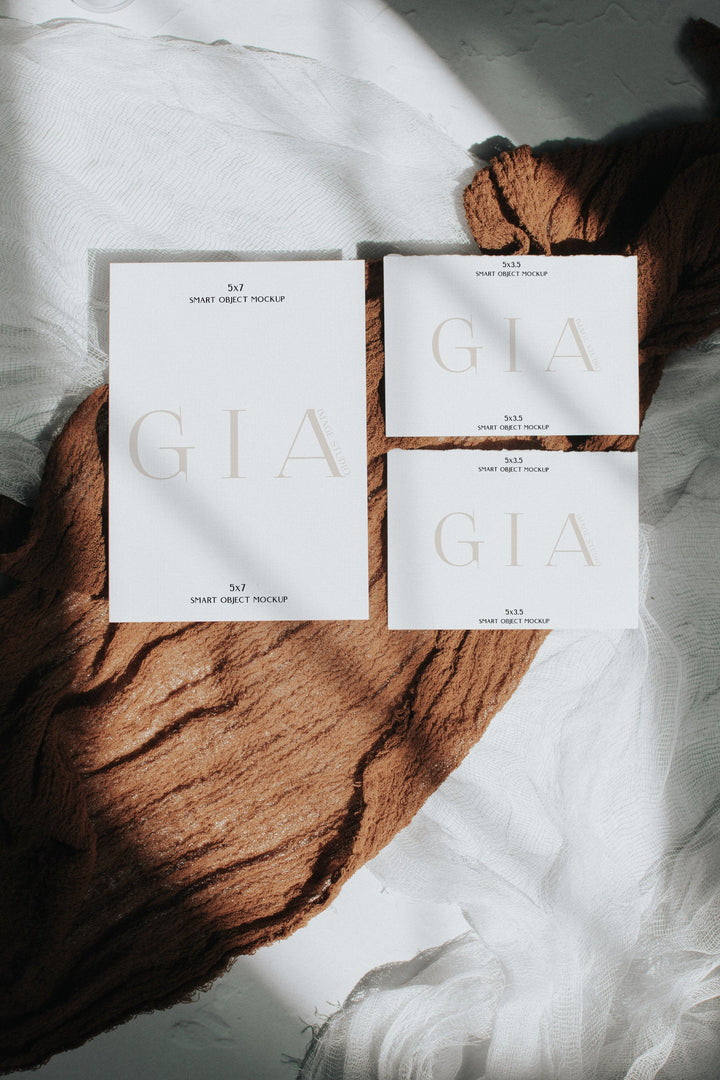 Boho Suite Mockup - Boho Invitation Suite Mockup - Wedding Invitation Suite Mockup - Baby Shower Suite Mockup - Smart Object Mockup - PSD