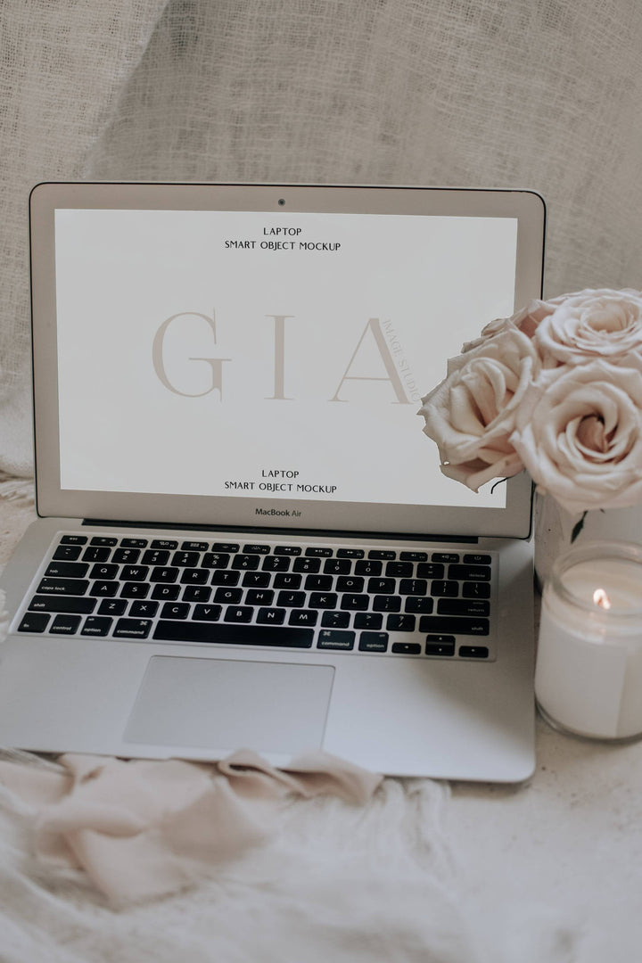 Laptop Screen Mockup - Computer Screen Mockup - Boho Laptop Mockup - Monitor Mockup - Social Media Mockup - Digital Marketing Mockup - A4