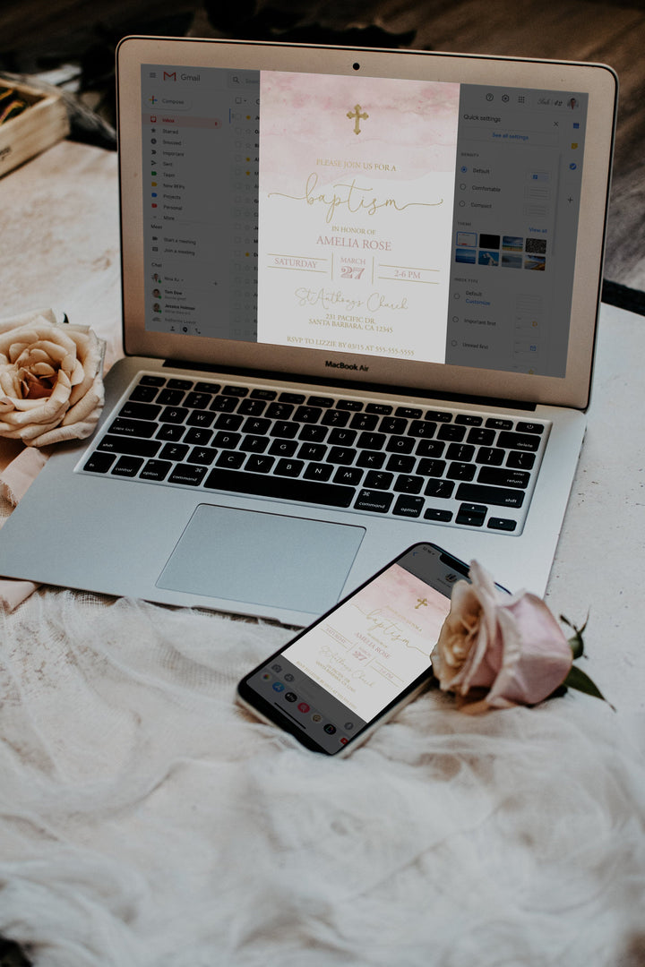 Laptop Smart Phone Mockup - Social Media Mockup - Laptop Screen Mockup - iPhone Screen Mockup - Technology Mockup - Computer Mockup - A4