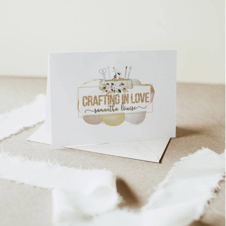 Crafter Logo - Cutting Machine Business Logo - Craft Business Logo - Crafty Business Girl Logo - Boho Craft Logo - Tumbler Business Logo