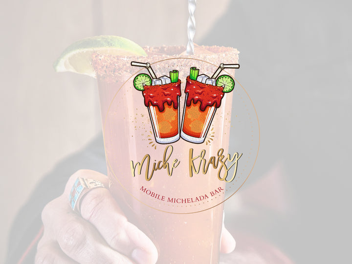 Michelada Business Logo - Mobile Michelada Business Logo - Bartender Business Logo - Event Business Logo - Michelada Maker Logo - Micheladas
