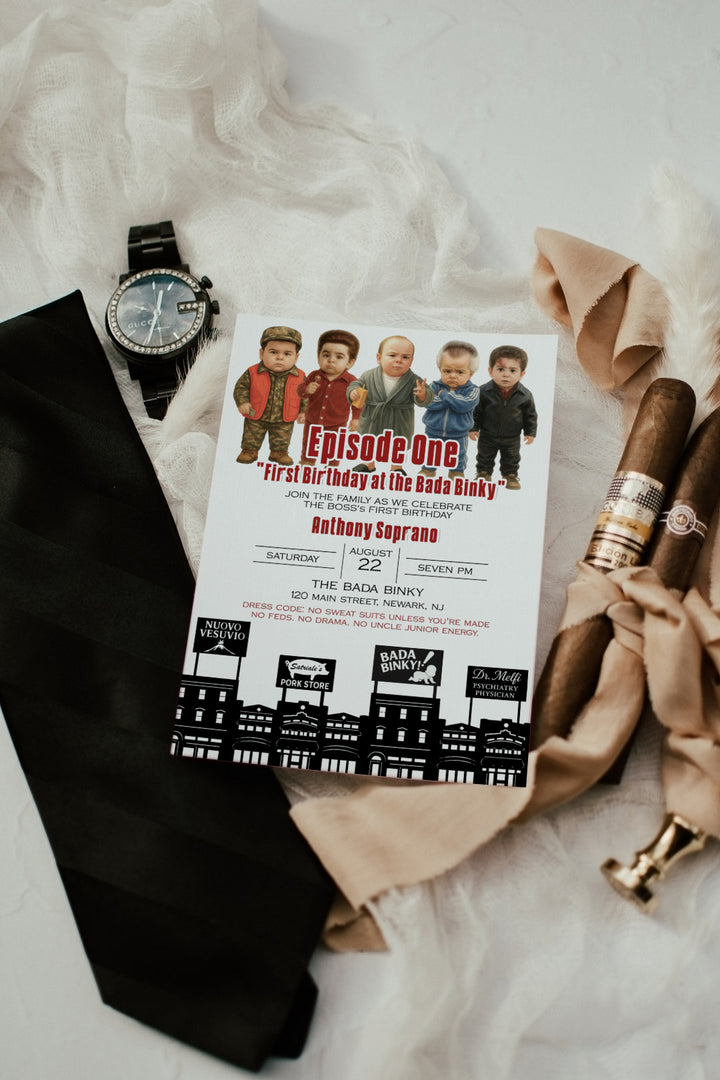 Sopranos Kids Birthday Invitation - The Soprano's Baby Birthday Invitation - The Sopranos Theme Party Invitation - Sopranos Party for Kids